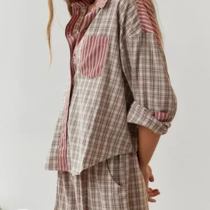 Dames Pyjama Fleece Comfortabel Warme Nachtkleding