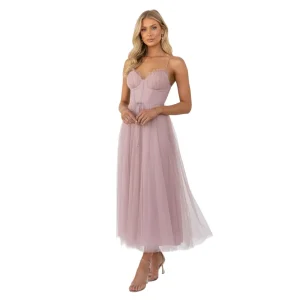 Dames Midi Jurk Tijdloos Feestelijk Hoogwaardige Stoffen