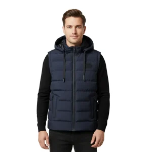 Heren Premium Bodywarmer Vest met Capuchon en Handgemaakt Patroon