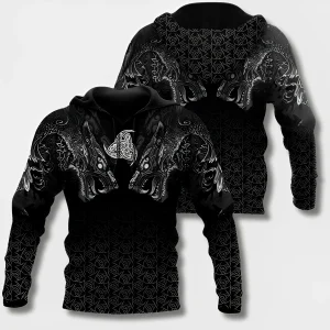 Heren Hoodie Viking Stijl met Capuchon van Katoen