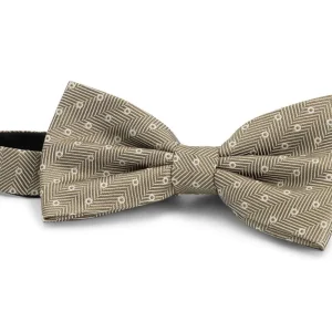 Strik zijde print olijfgroen