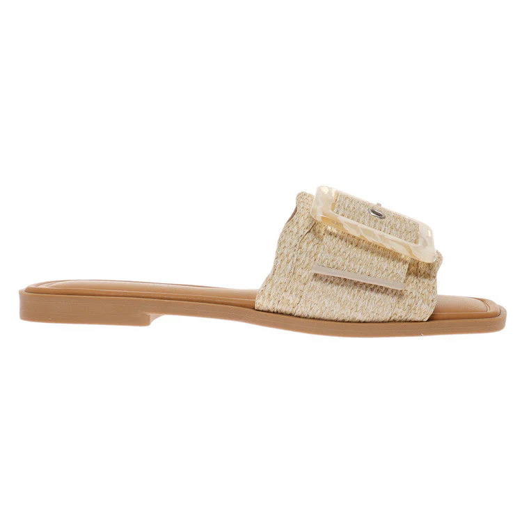 Casual Sandalen met Gesp Natuurlijke Kleur