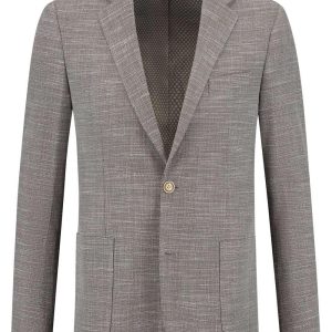 Colbert linnenstructuur bruin