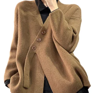 Dames Asymmetrische Trui van Dikke Kasjmier voor de Winter