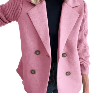 Dames Blazer Gebreid Licht Zakelijk