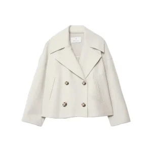 Dames Blazer Korte Pasvorm Met Dubbele Rij Knopen