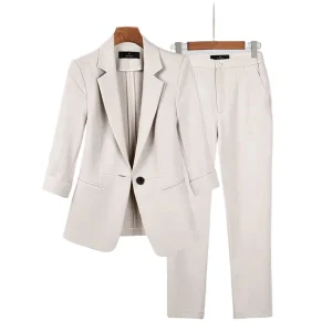 Dames Blazer en Broek Ensemble Stijlvol