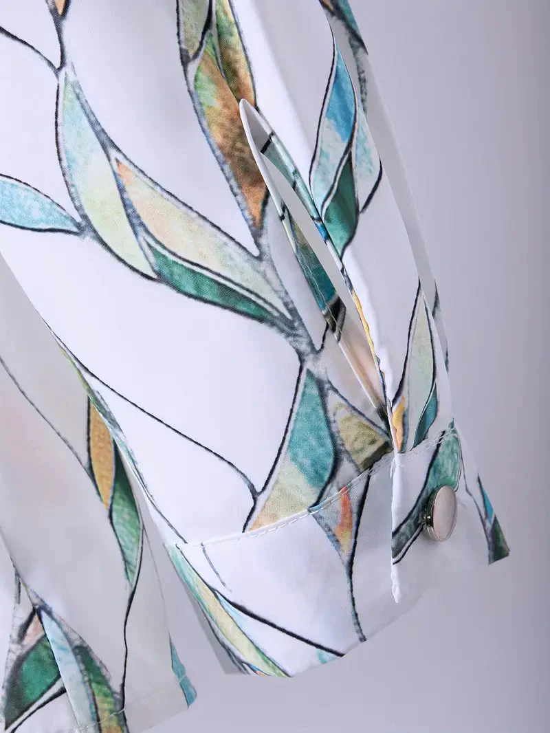 Dames Blouse Casual Ademend Materiaal Uniek Patroon - Afbeelding 7