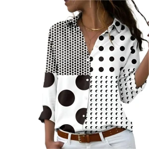 Dames Blouse Met Patroon Casual Stijl