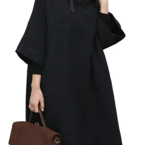 Dames Catwalk Jurk met Capuchon en Halve Mouwen