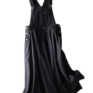 Dames Denim Strap Dress met Tulle Patchwork