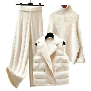 Dames Driedelige Set Elegante Polyester Katoenmix