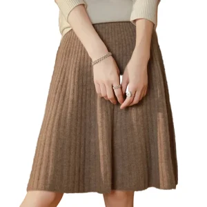 Dames Gebreide Rok Met Flare