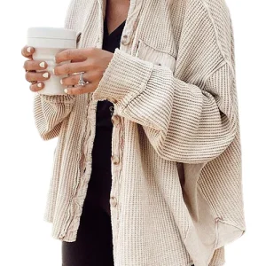 Dames Jack Wafel Corduroy Met Knopen en Zakken