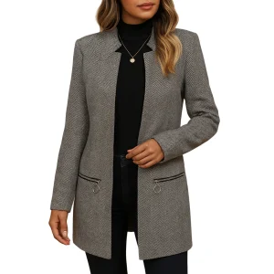 Dames Jas Met Patronen Lange Mouwen