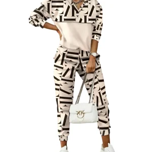 Dames Joggingpak Met Monogram Top en Joggers