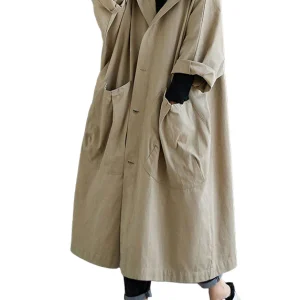 Dames Katoenen Jas met Capuchon en Zakken