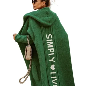 Dames Lange Cardigan Met Luxe Afwerking voor Elke Gelegenheid