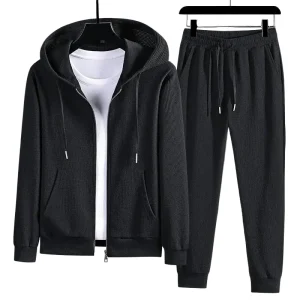 Dames Loungewear Set Wafel Gebreid