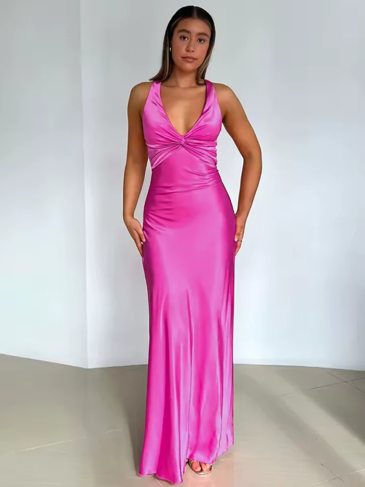 Dames Maxi Jurk Mouwloos Vloeiende Stijl - Afbeelding 6