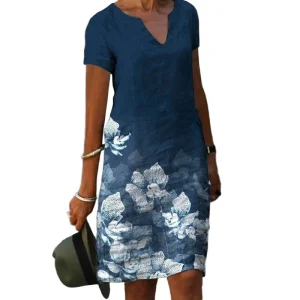 Dames Maxikleed Bloemenprint Vloeiende Ademend Materiaal