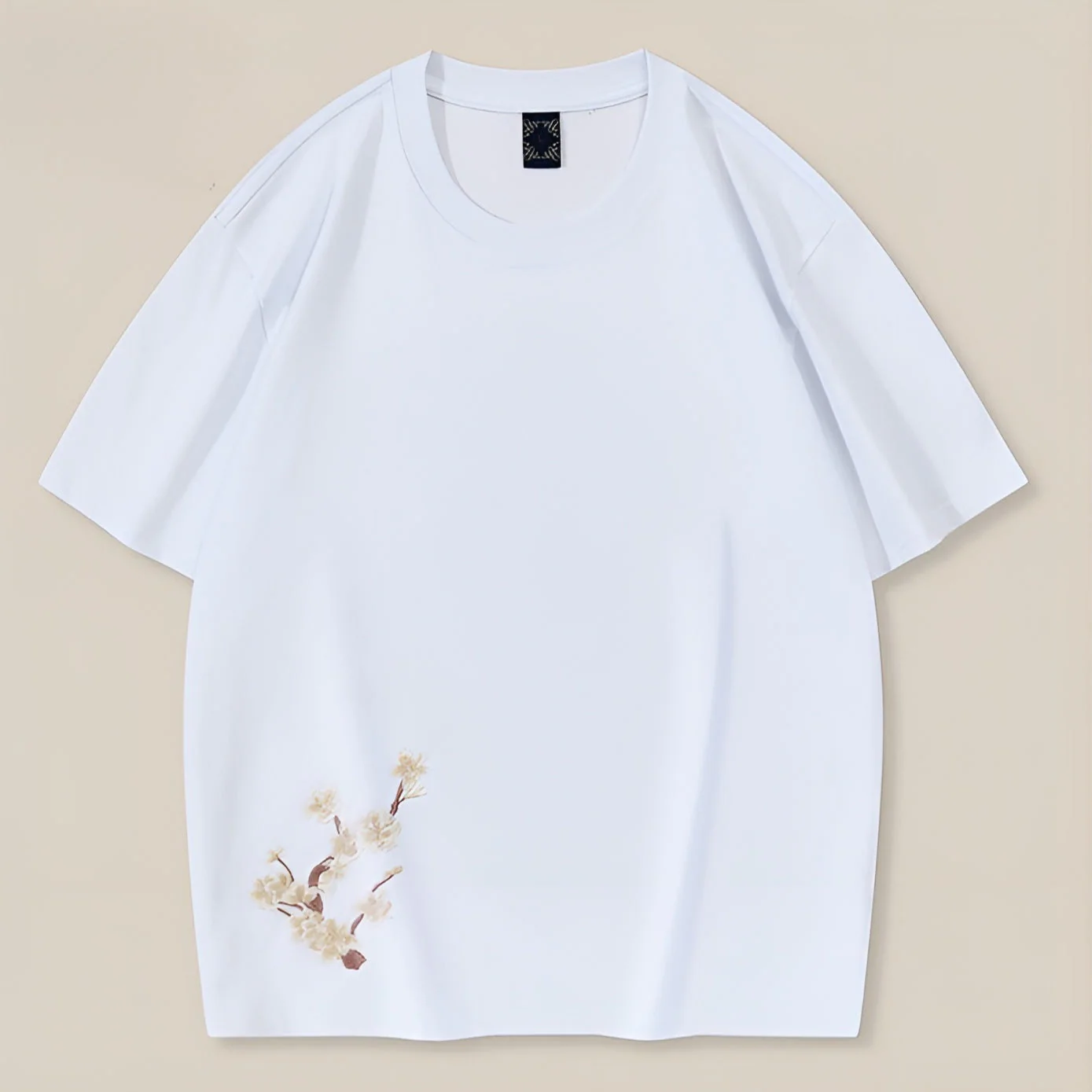 Dames Oversized T-shirt met Sakura Borduurwerk Casual - Afbeelding 3