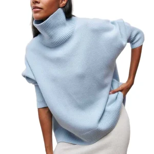 Dames Rollkragen Pullover Warme Casual Lange Truien