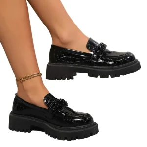 Dames Sandalen Krokodillentextuur Met Comfortabel Platform