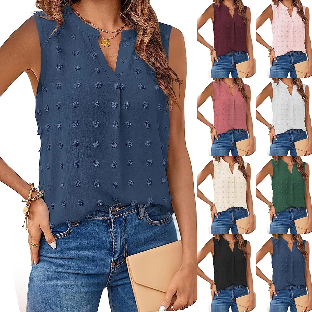 Dames Tanktop V-hals Casual Zachte Ademende Stof