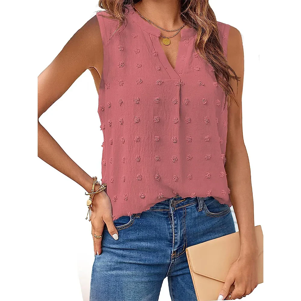 Dames Tanktop V-hals Casual Zachte Ademende Stof - Afbeelding 7