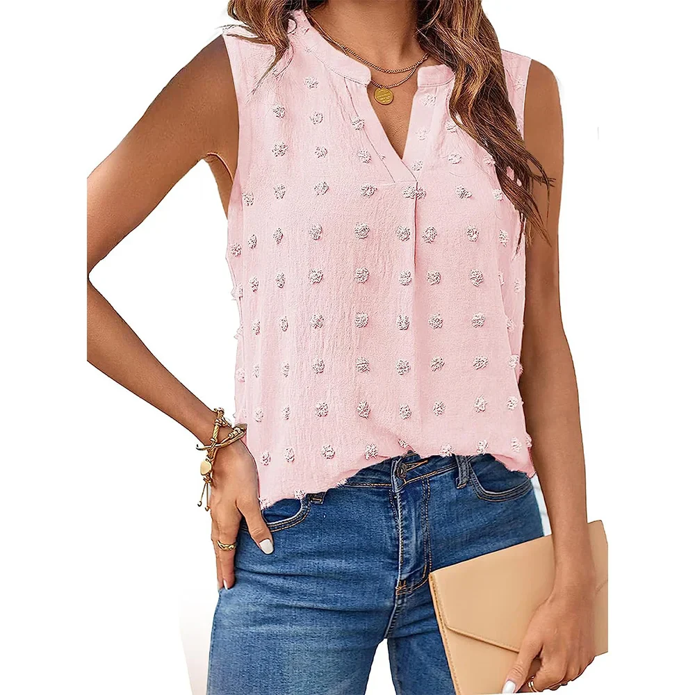 Dames Tanktop V-hals Casual Zachte Ademende Stof - Afbeelding 3