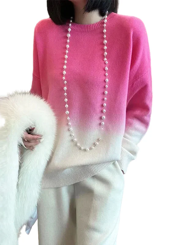 Dames Trui O-hals met Gradiëntkleur - Afbeelding 2