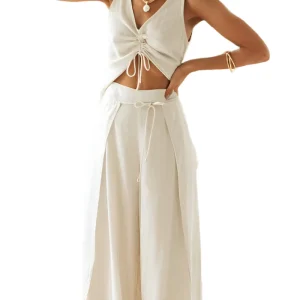 Dames Tweedelige Set Casual Ademend Materiaal V-Hals