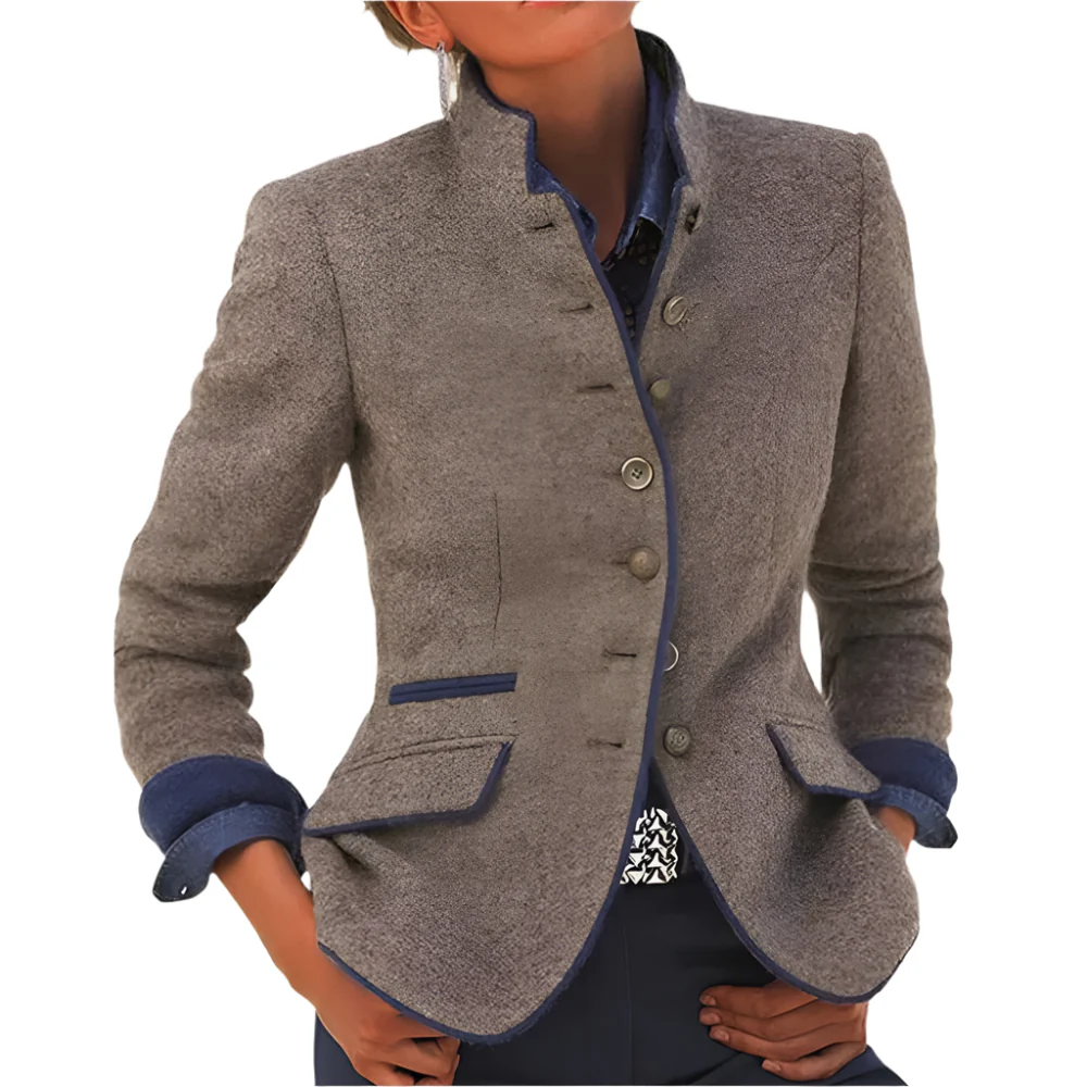Dames Vintage Blazer Met Knopen