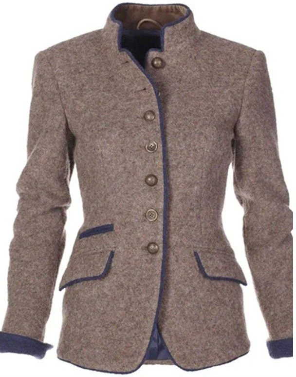 Dames Vintage Blazer Met Knopen - Afbeelding 3