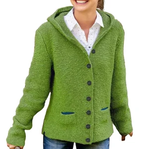 Dames Winterjacke Italiaanse Stijl Met Verstelbare Capuchon