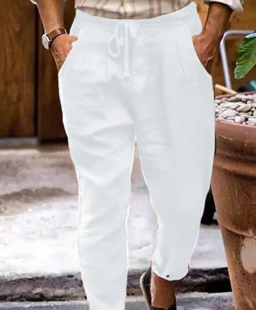 Heren Linnen Stijl Broek Ademend Comfortabele Pantalon voor Zomerstijl - Afbeelding 4
