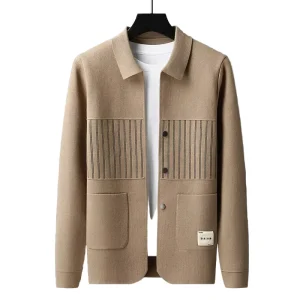 Heren Gebreid Vest Met Polokraag
