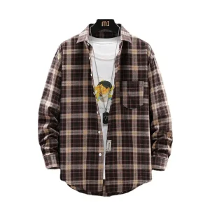 Herren Overhemd Losse Casual Lange Mouwen Britse Stijl