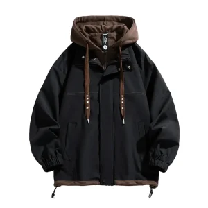 Heren Oversized Jack met Capuchon en Gelaagd Ontwerp