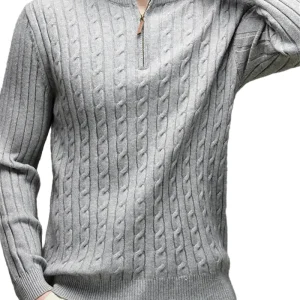 Heren Shirt Zip Trendy Stijl Moderne Pasvorm