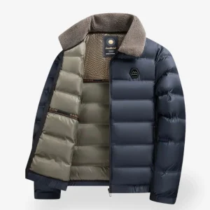 Heren Winterjas Pilot Met Verwijderbare Bontkraag