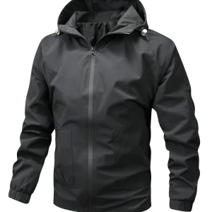 Herenjack Met Kap Casual Stijl