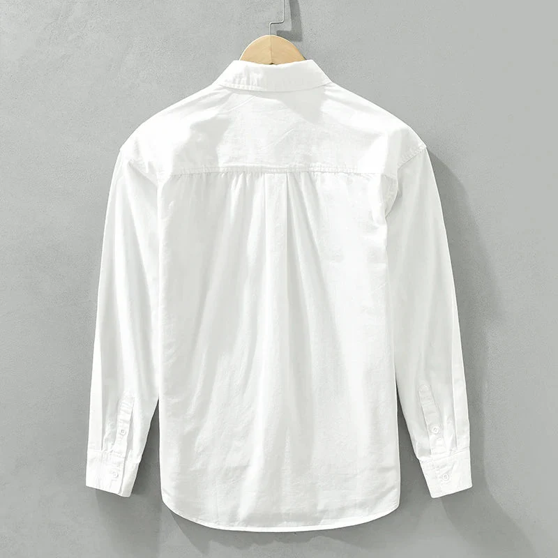 Heren Overhemd Casual Patchwork Katoen - Afbeelding 4