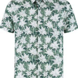 Korte mouw palmprint groen