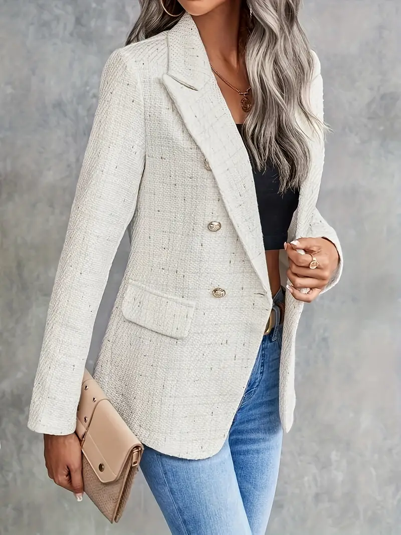 Dames Blazer Elegante Snit van Tweed - Afbeelding 2