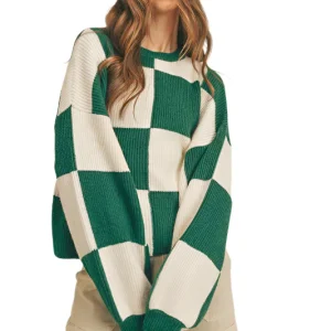 Oversized Pullover Ruitpatroon