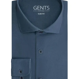 Uni blauw 4-way stretch