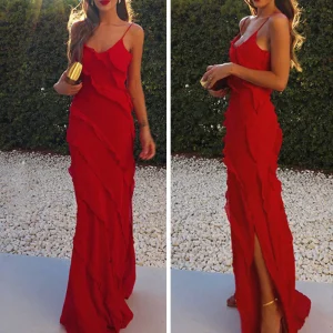 Dames Maxi Jurk Elegante Zomerstijl Lichte Stof voor Comfortabele Pasvorm