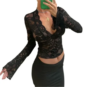 Vrouwen Lace Top Elegante Chic